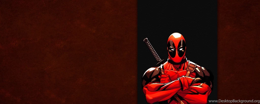 Download Wallpapers 2560x1024 Deadpool, Comics, Red, Wade Wilson ...