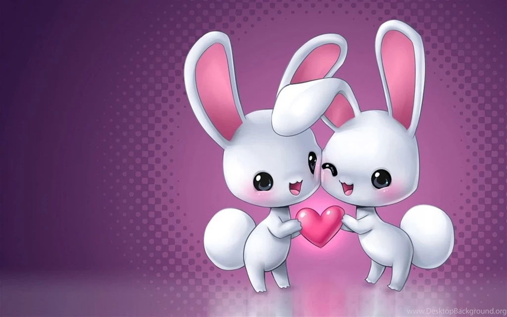 Cute Pink Bunny Lovers Wallpapers HD HD Desktop Wallpapers ...