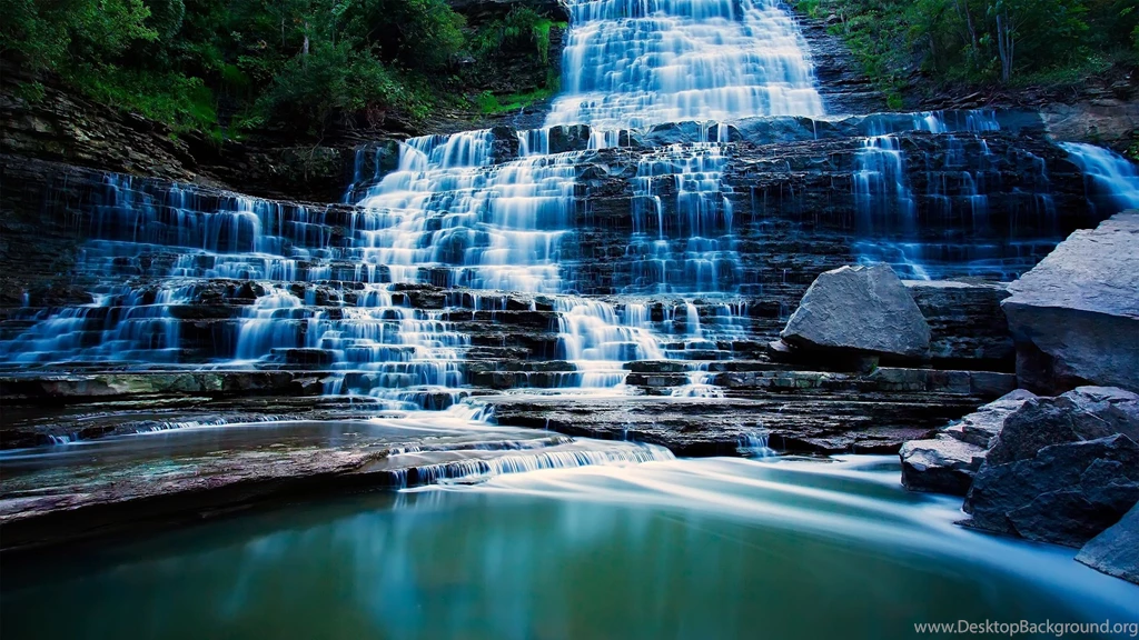 Mac iMac 27 Waterfall Wallpapers HD, Desktop Backgrounds 2560x1440
