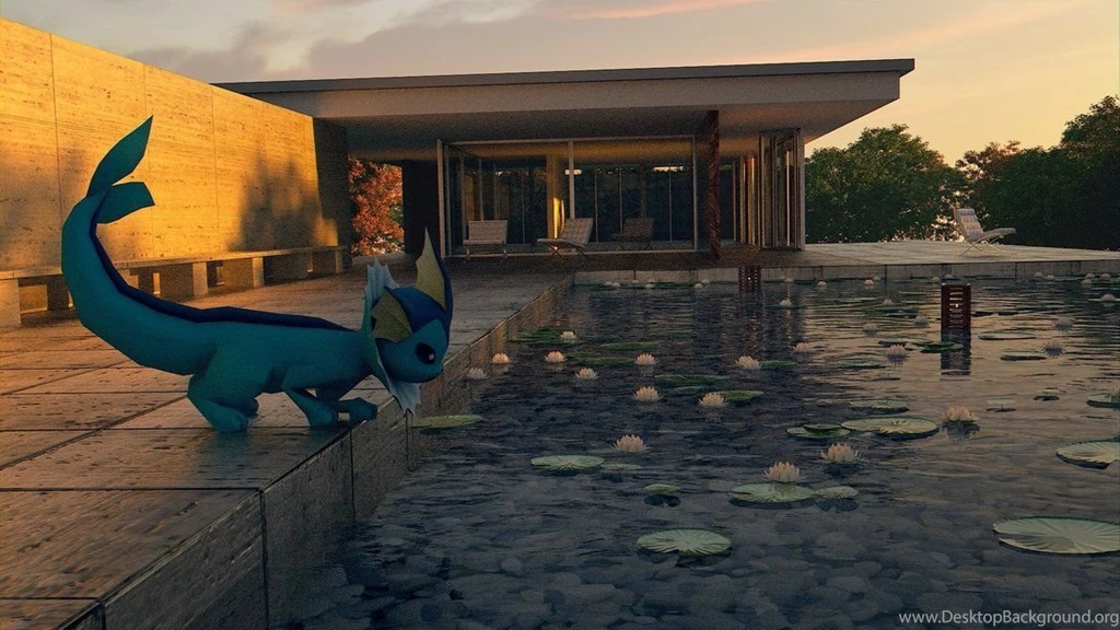 Vaporeon   We Have A Pool? [WALLPAPER] [3D Model] By TheModerator ...