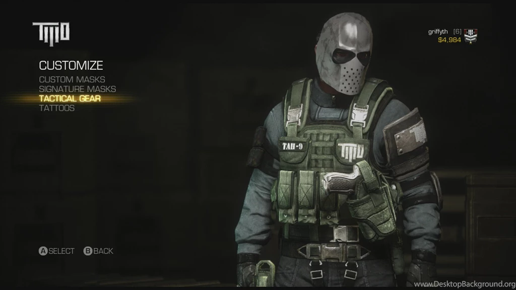 Cool Mask Designs For Army Of Two Devil's Cartel Wallpaper.