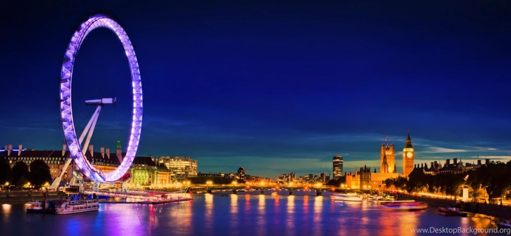 Download 1920x1080 HD Wallpapers The London Eye Landscape Night ...