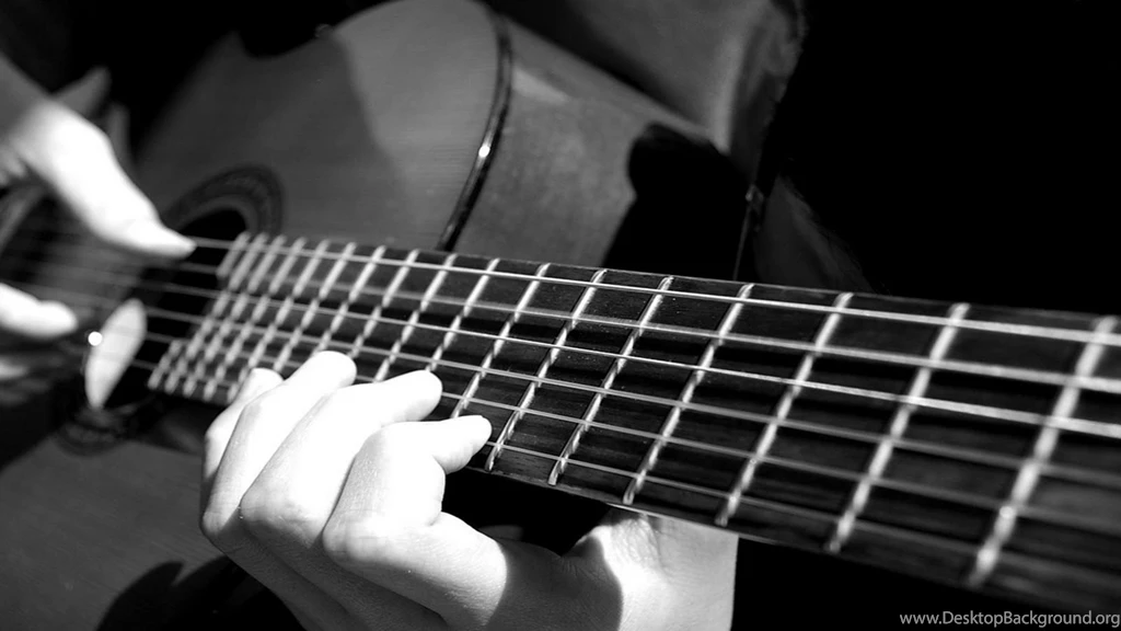 Acoustic guitar wallpaper black and white black and white wallpaper music 6.jpg