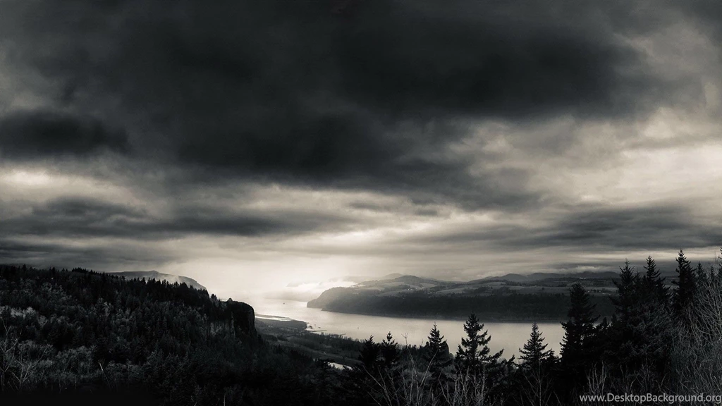 Dark Clouds Over The River Wallpapers Free Wide HD Wallpapers