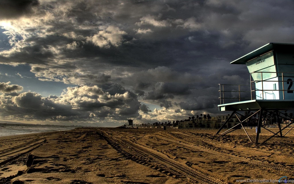 Download Wallpapers Dark Clouds Over The Beach (1920 X 1200 ...