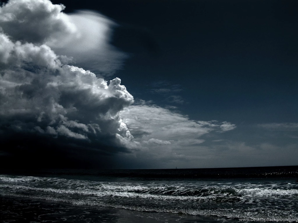 Sea, Beach, Cloud, Dark Clouds, Storm