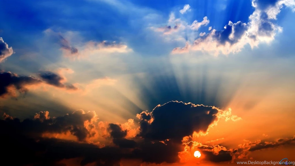 Download Wallpapers Sun Rays And Dark Clouds (1600 X 900 Widescreen ...