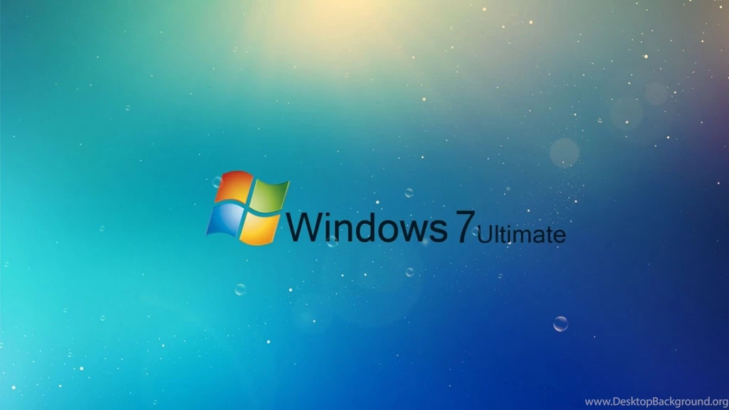 Download Wallpapers 1600x900 Windows 7, Ultimate, Blue, Drops ...
