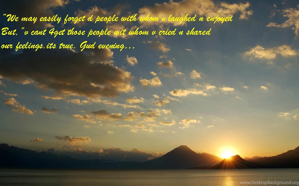 Good Evening Wish Wallpapers With Text Message Wallpapers