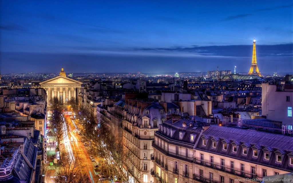 Other: Night View Paris France Tower Streets City Lights Man Free ...
