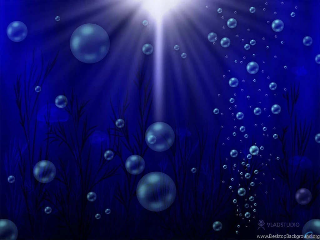 Wallpapers Blue, Water, Bubbles, Bubbles In Water.