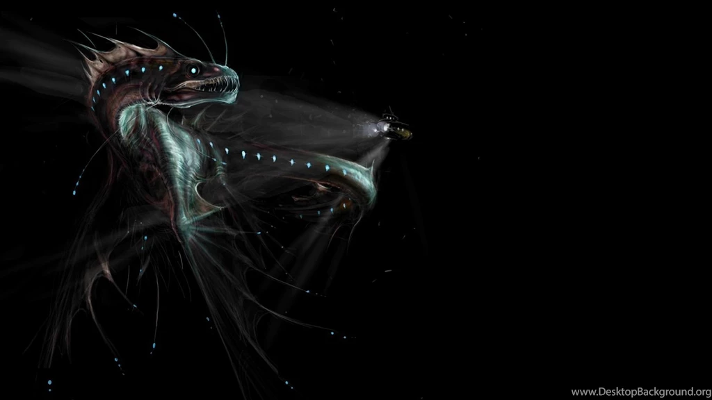 Dark Monsters Scary Submarine Sea
