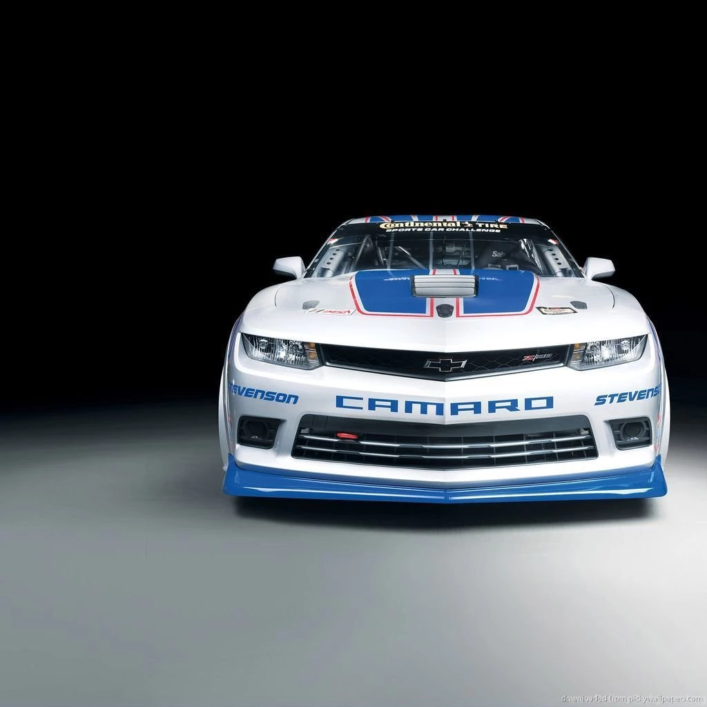 Download Chevrolet Camaro Z28 R Race Car Front Wallpapers For iPad 2