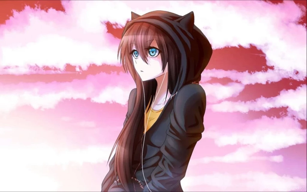Download Wallpapers 1280x800 Nightcore, Forgiven, Anime, Girl, Ears ...