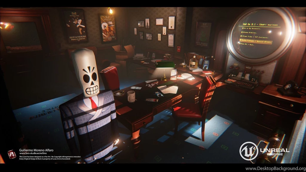 Grim Fandango Environment Recreated In Unreal Engine 4