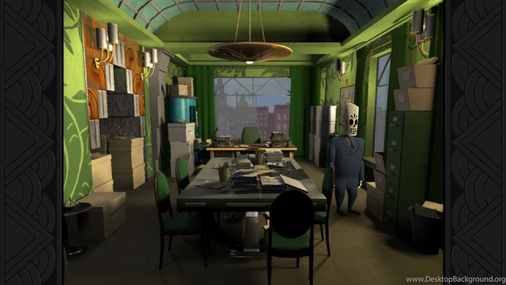 Grim fandango remastered green wallpaper gameplay screenshot.jpg