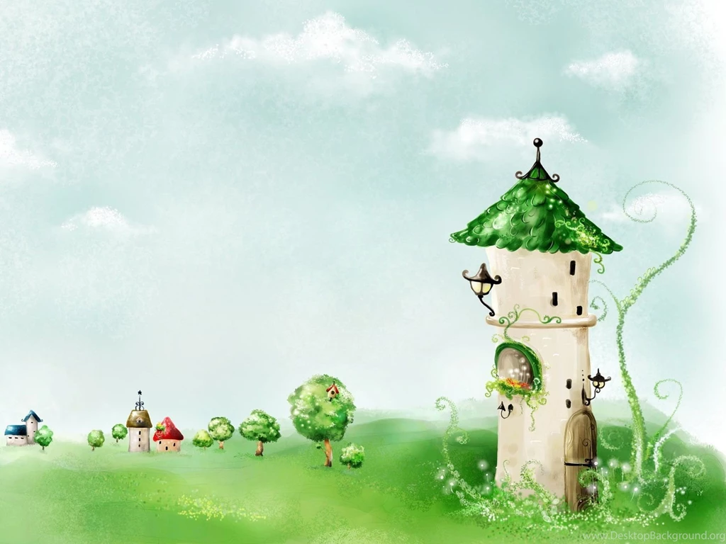 3D GREEN TOWER DESKTOP WALLPAPER (