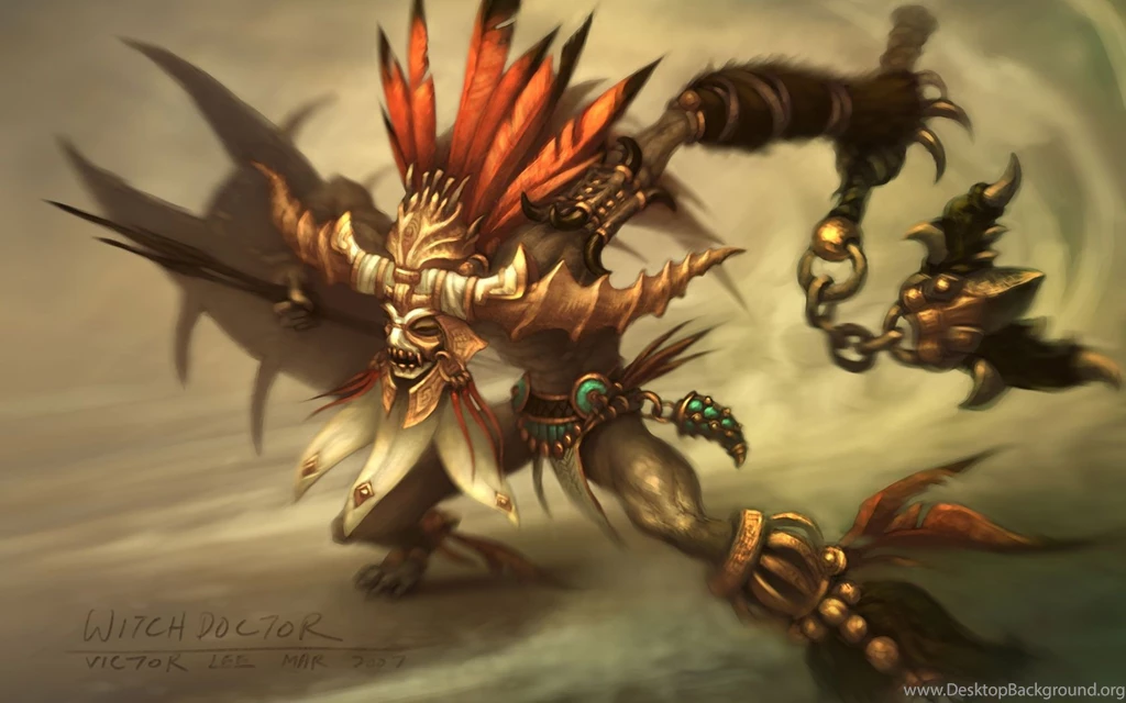 Desktop Wallpapers Diablo III, Witch Doctor Games