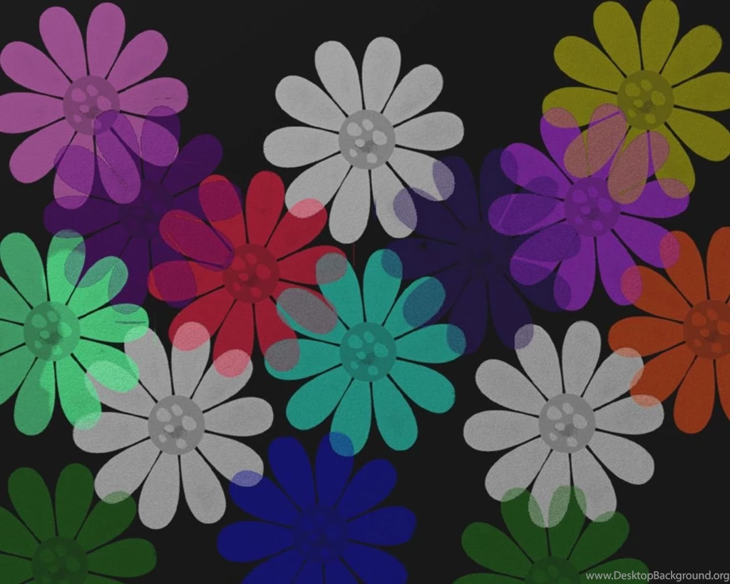 Dizzy Daisies Bright Colors Wallpapers (29163226) Fanpop