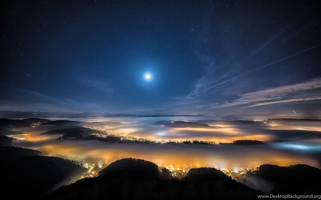 Vixen Polarie Night Sky Lights Clouds Uetliberg Switzerland ...