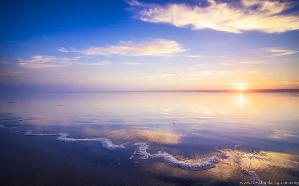 Landscape, Purple Sky, Evening, Sea, Wave, Photo, Dreaming, Wallpapers