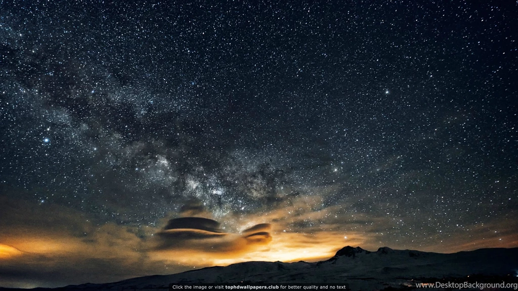 Mount Aragats And Stars On The Night Sky 4K Or HD Wallpapers For ...