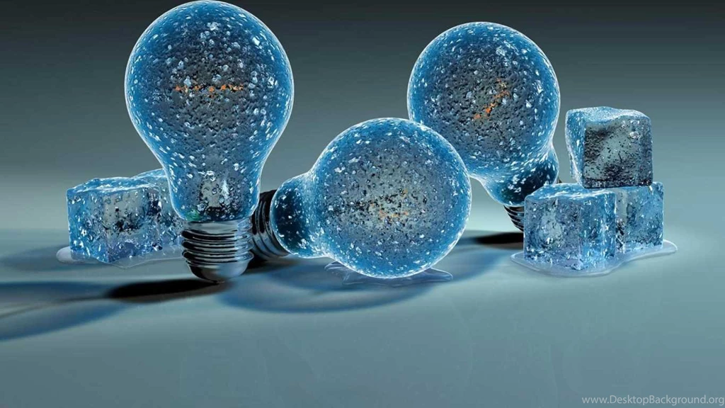 Frozen bulb and ice cubes 3d wallpaper 1366x768.jpg