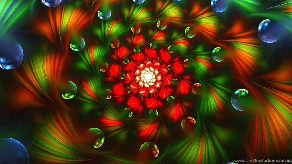 Download Wallpapers 1366x768 3d, Abstract, Fractal, Colorful ...