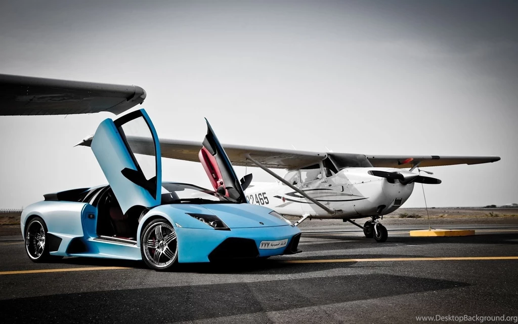 Lamborghini Murcielago Vs Plane Wallpapers