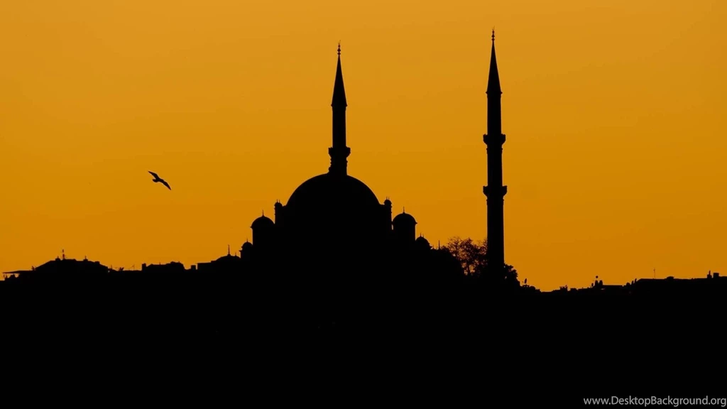 Sunset Silhouettes Turkey Istanbul Mosque Wallpapers