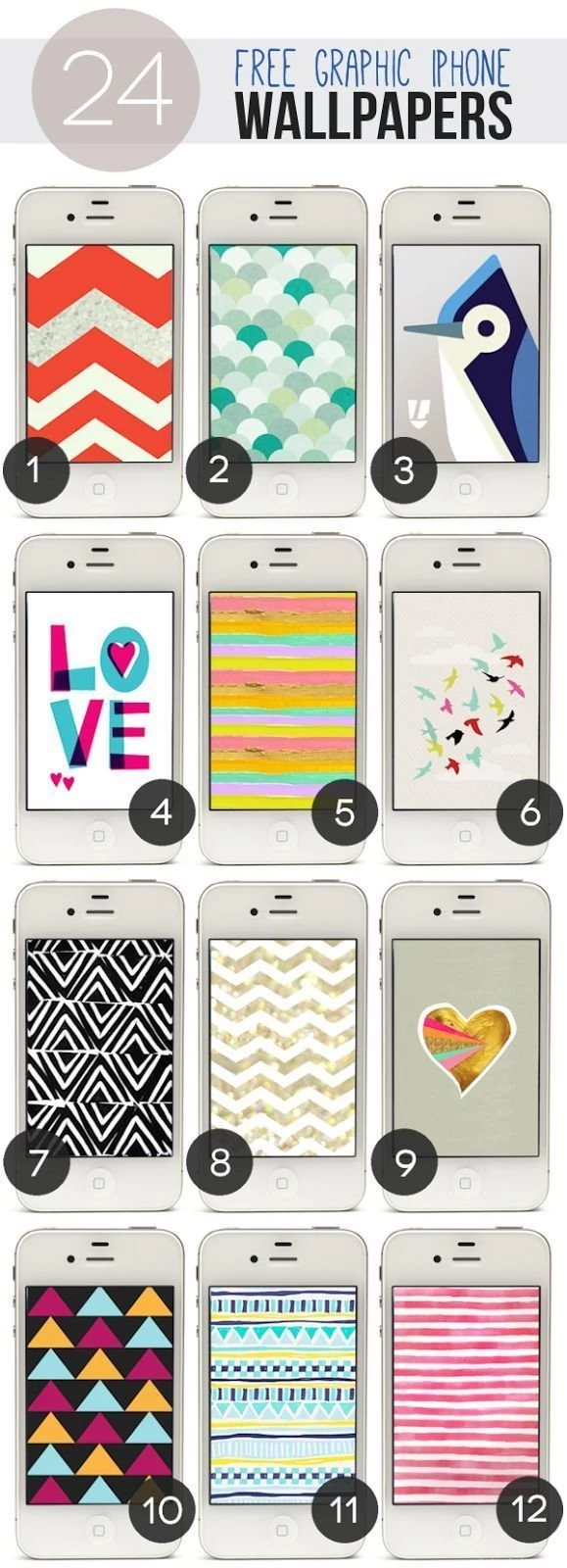 Lines Across": 24 Free Graphic iPhone Wallpapers