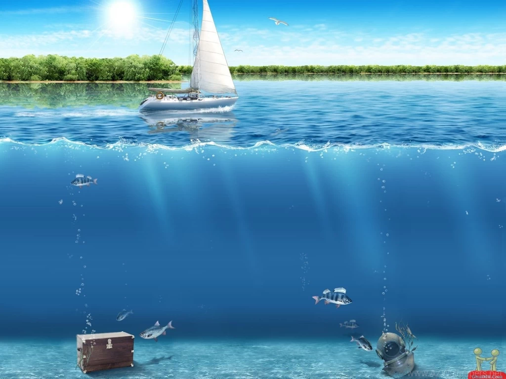 3d boat in lake nature wallpaper.jpg