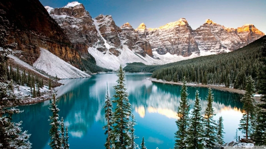 Canada Winter Moraine Lake Alberta Hd Wallpapers