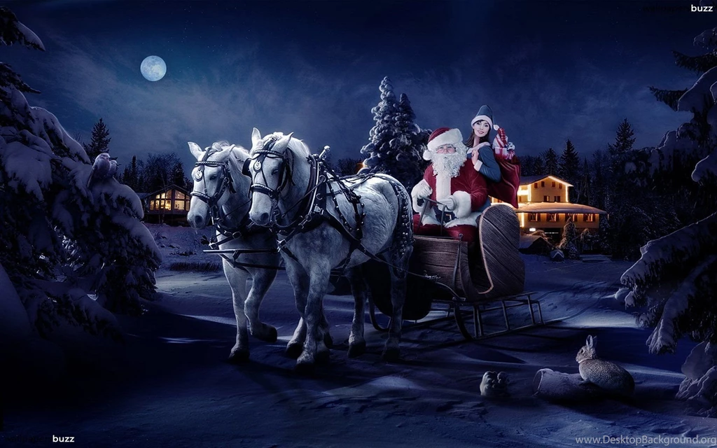 Santa And A Snow Maiden HD Wallpapers