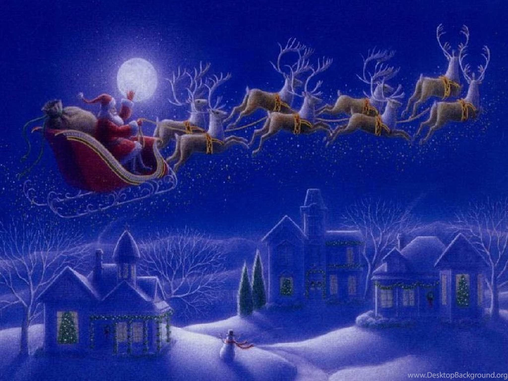 Santa Reindeer Cool HD Wallpapers.jpg