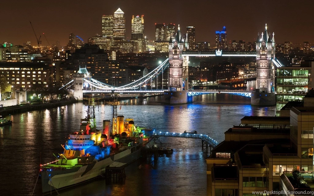 Night London And Tower Bridge Desktop Wallpapers