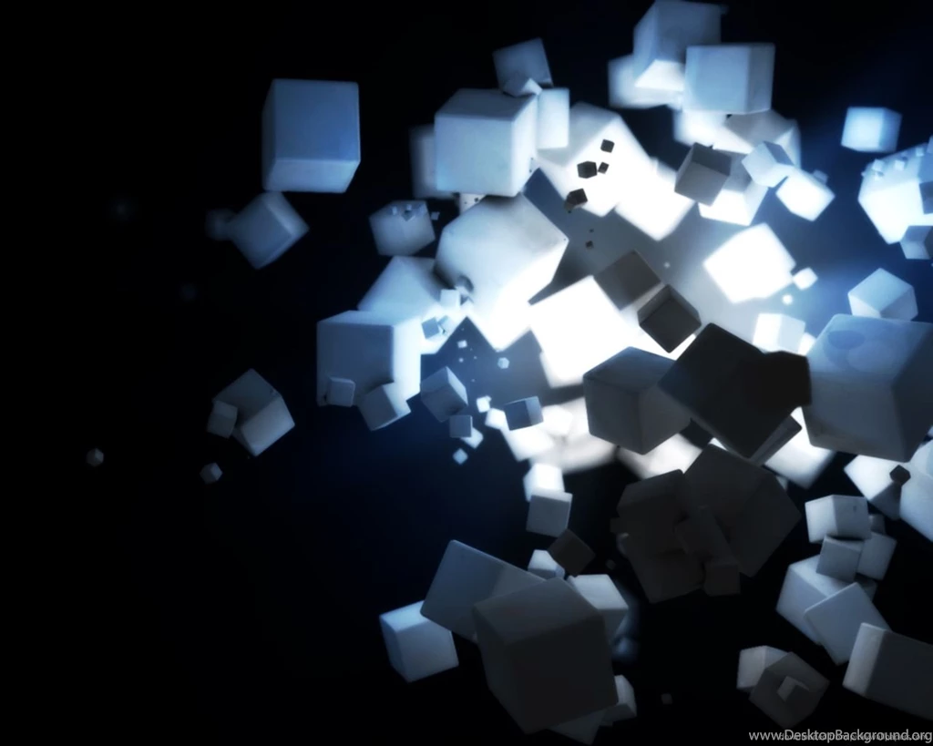 Download 1280x1024 3D Cubes Rendering With Source Of Light Wallpapers