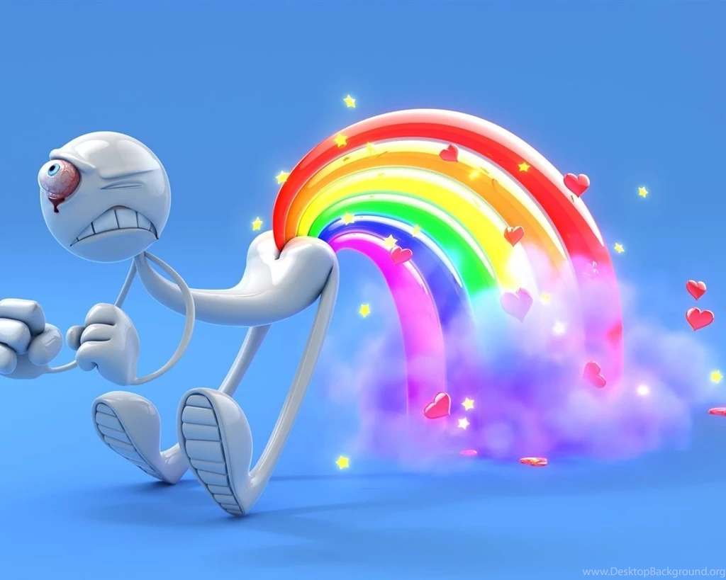 3D One eyed Man Rainbow Wallpapers