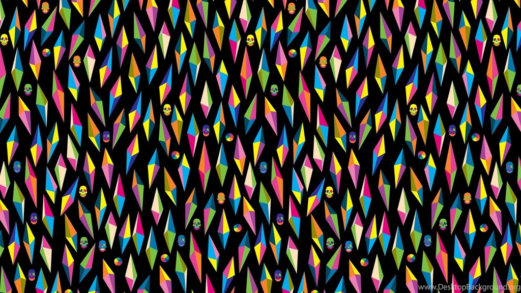 Abstract Skulls Rainbow Hd Wallpapers (