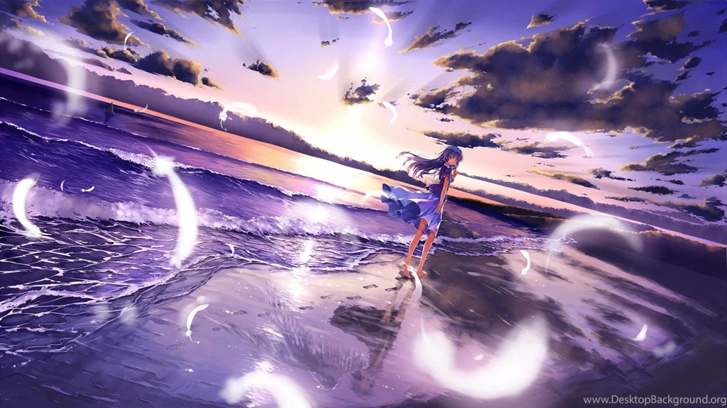 Anime, Girl, Beach