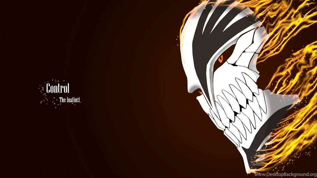 1920x1080 Control The Instinct, Anime, Fire, Bleach Hollow Mask ...