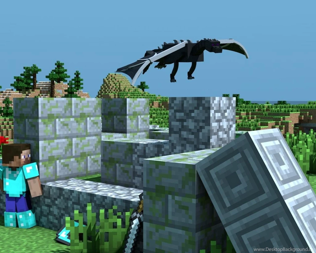 Dragons Steve Minecraft Wallpapers