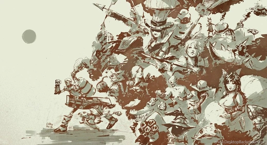 League Of Legends Character Sketch Old School Wallpapers
