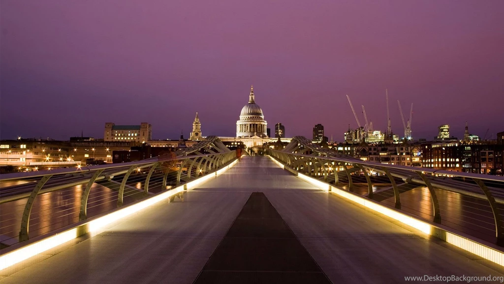 Buildings & City: Millenium Bridge And St Paul's, London, Desktop ...