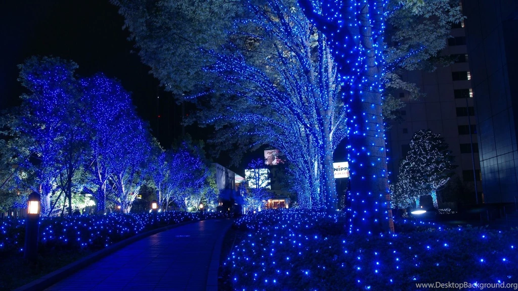 Nice blue light tree landscape