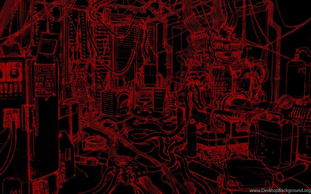 Science Black Computers Dark Red Technology Wires Wallpapers ...