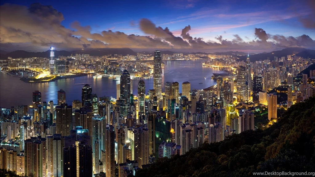 Download Wallpapers 1920x1080 City, Hong Kong, Night, Clouds ...
