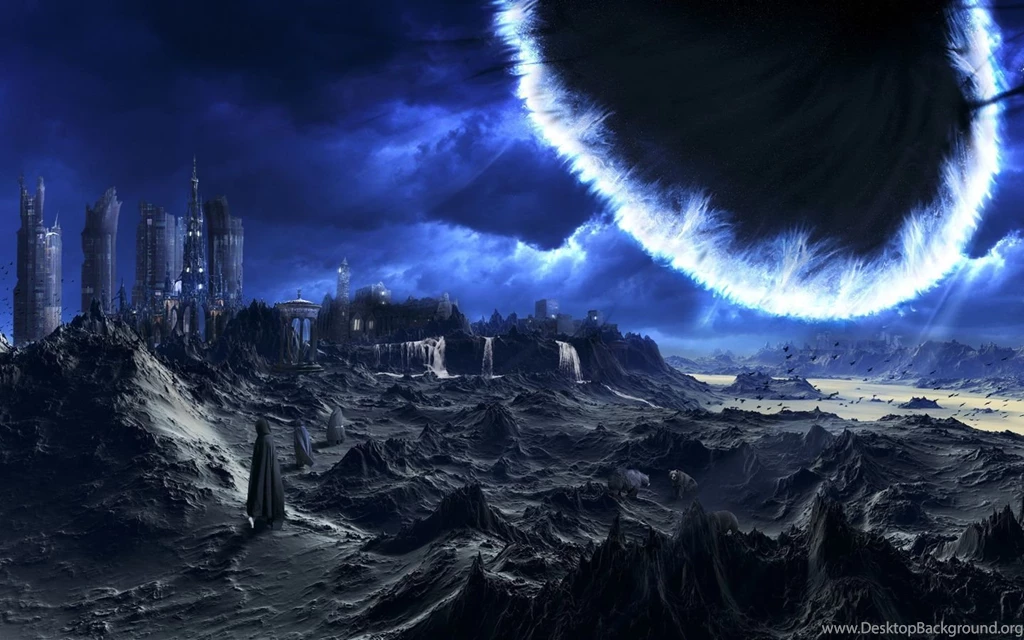 Full HD Wallpapers + Nature, Landscapes, Blue, Black Holes
