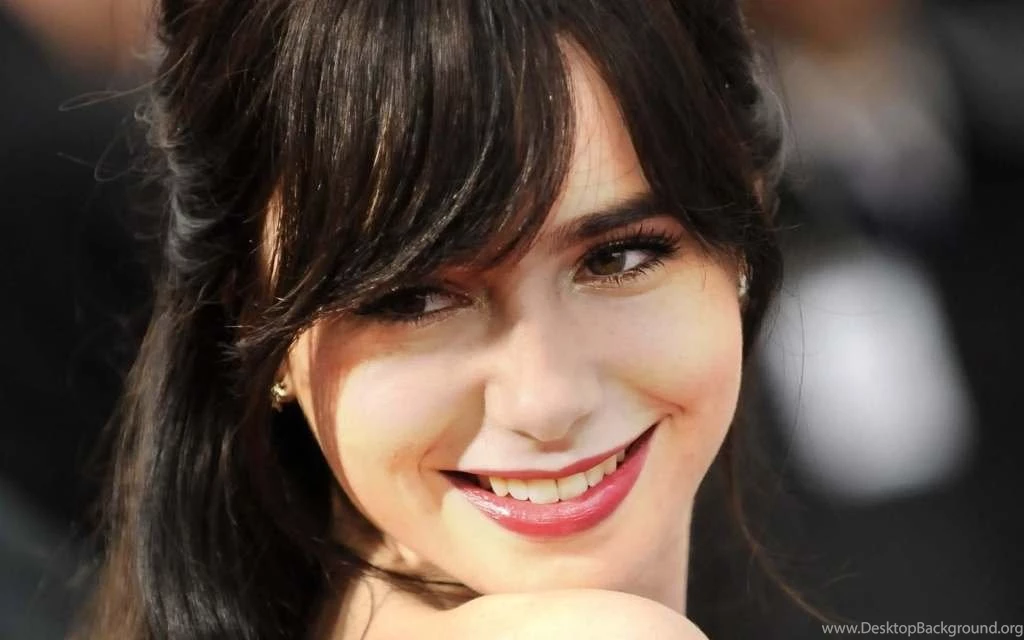 Lily Collins Women Actresses Faces Black Hair Color Picture ...