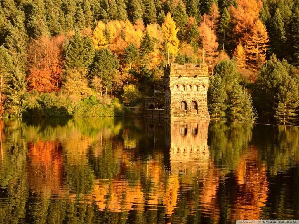 Small Lake Fortress, Autumn HD Desktop Wallpapers : High Definition ...